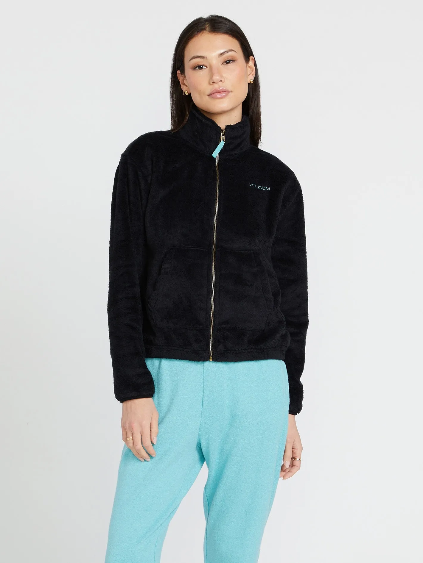 Volcom Pheelin Phurry Zip Women's Jacket Black Volcom