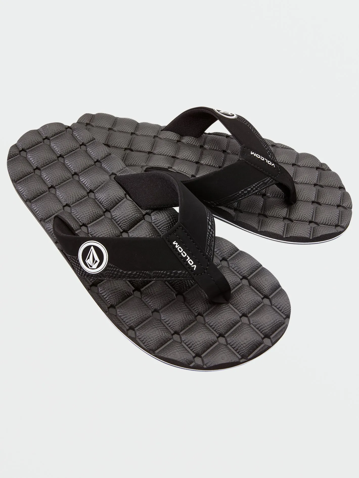Volcom Recliner Men's Sandals Black White Volcom