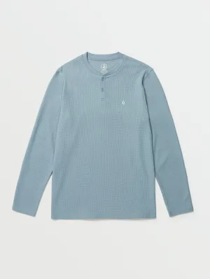 Volcom Russel Thermal Henley Shirt Flight Blue Volcom