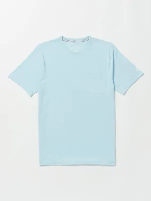 Volcom Solid Short Sleeve Pocket Tee Misty Blue Volcom
