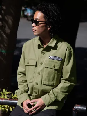 Volcom Tokyo True Pinned Workshirt Men's Long Sleeve Shirt Light Army Volcom