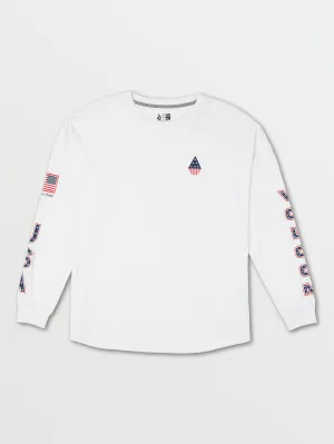 Volcom USA Long Sleeve Tee Usst White Volcom