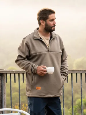 Volcom Volcom Workwear Quarter Zip Fleece Pullover Brindle Volcom