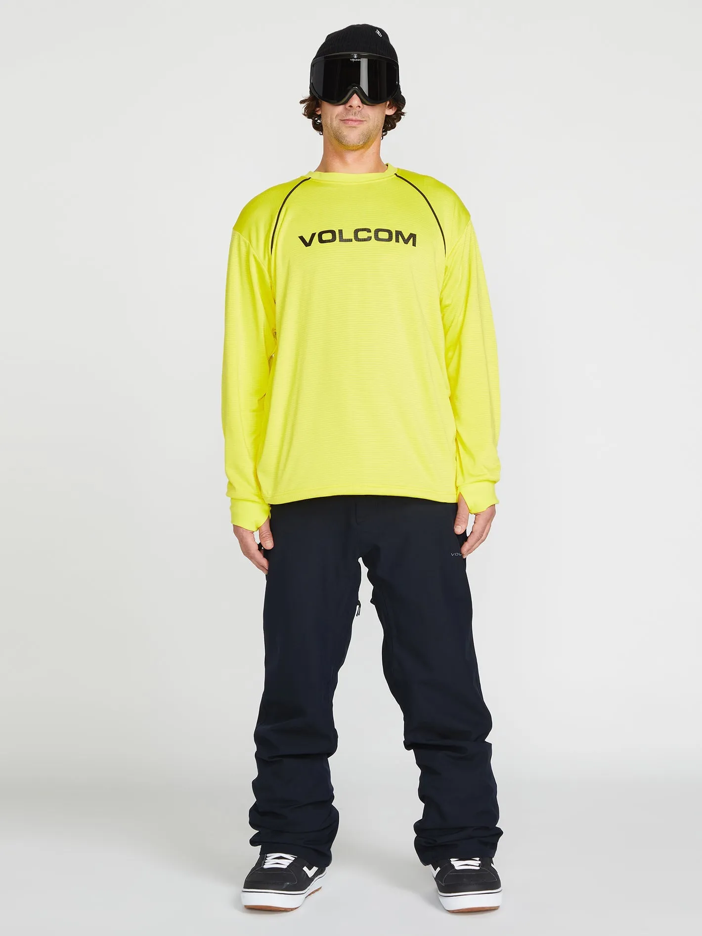 Volcom Waffle Backed Crew Fleece Citron Volcom