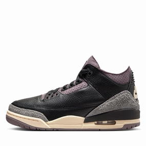 Women's A Ma Manire x Air Jordan 3 Retro - Black/Violet Ore Air Jordan signature sneakers
