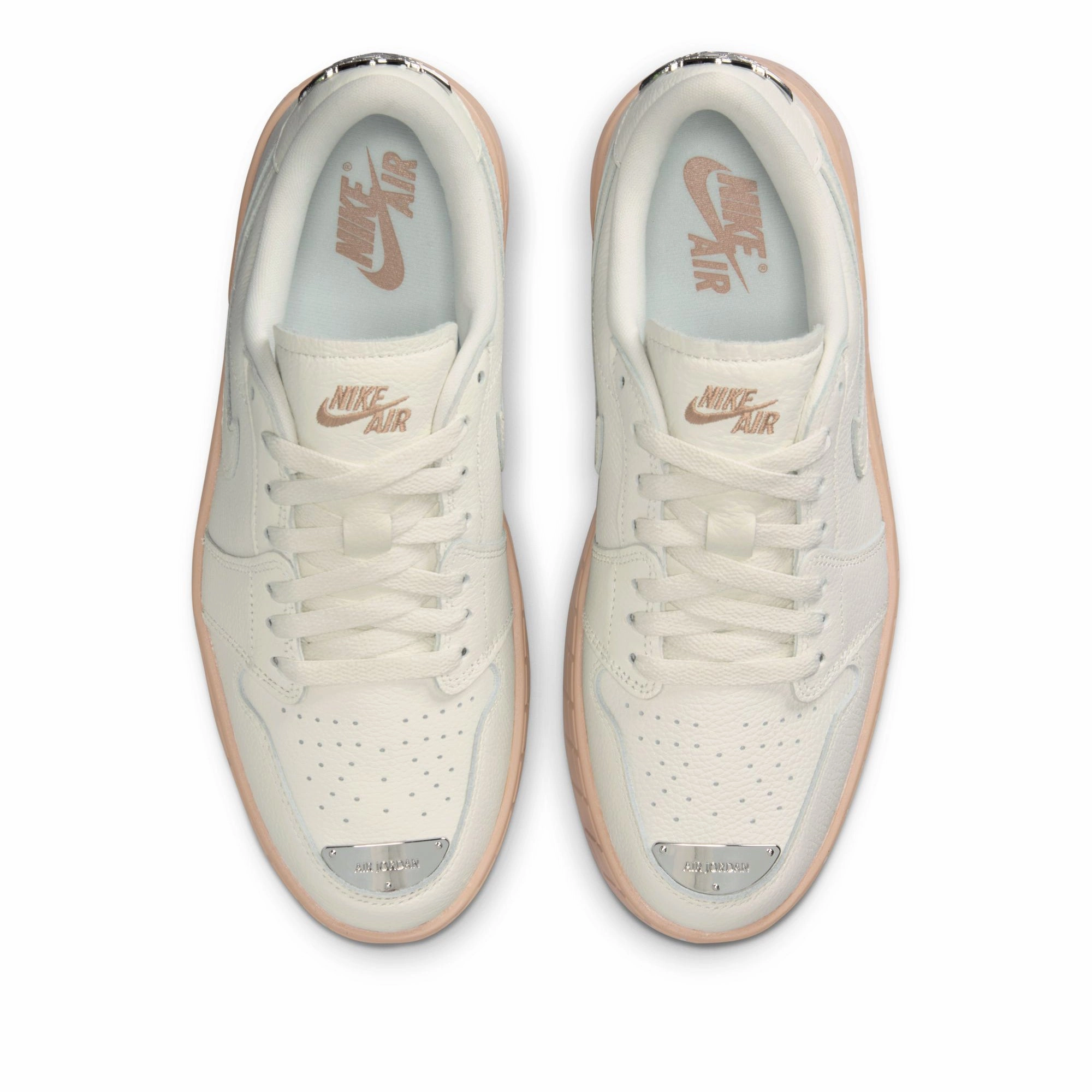 Women's Air Jordan 1 Brooklyn Low - Sail/Metallic Silver Air Jordan Basketball Shoes for Performance