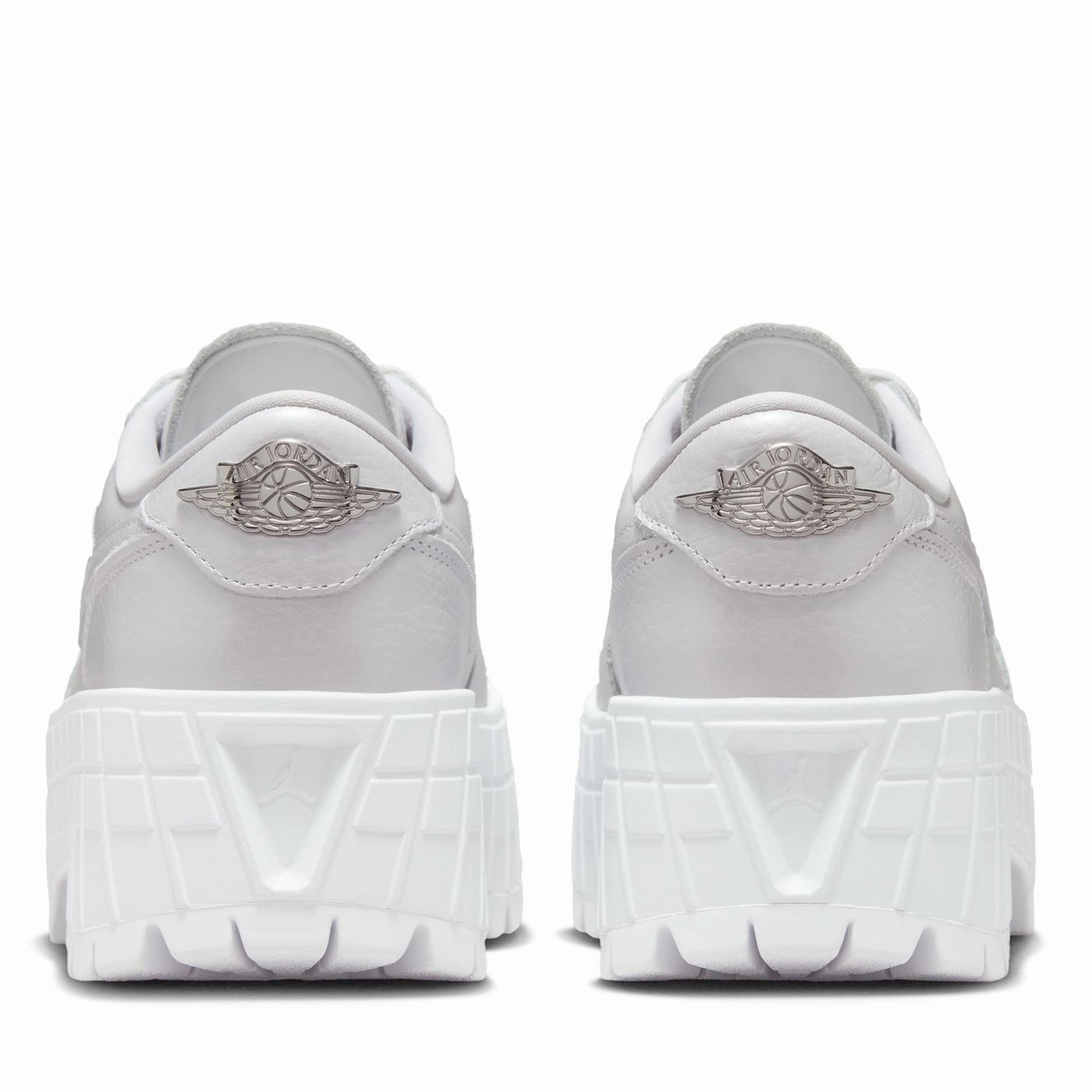 Women's Air Jordan 1 Brooklyn Low - White/Metallic Silver Air Jordan Basketball Shoes for Performance