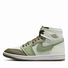 Women's Air Jordan 1 High Method of Make - Medium Olive/Oil Green Air Jordan signature sneakers