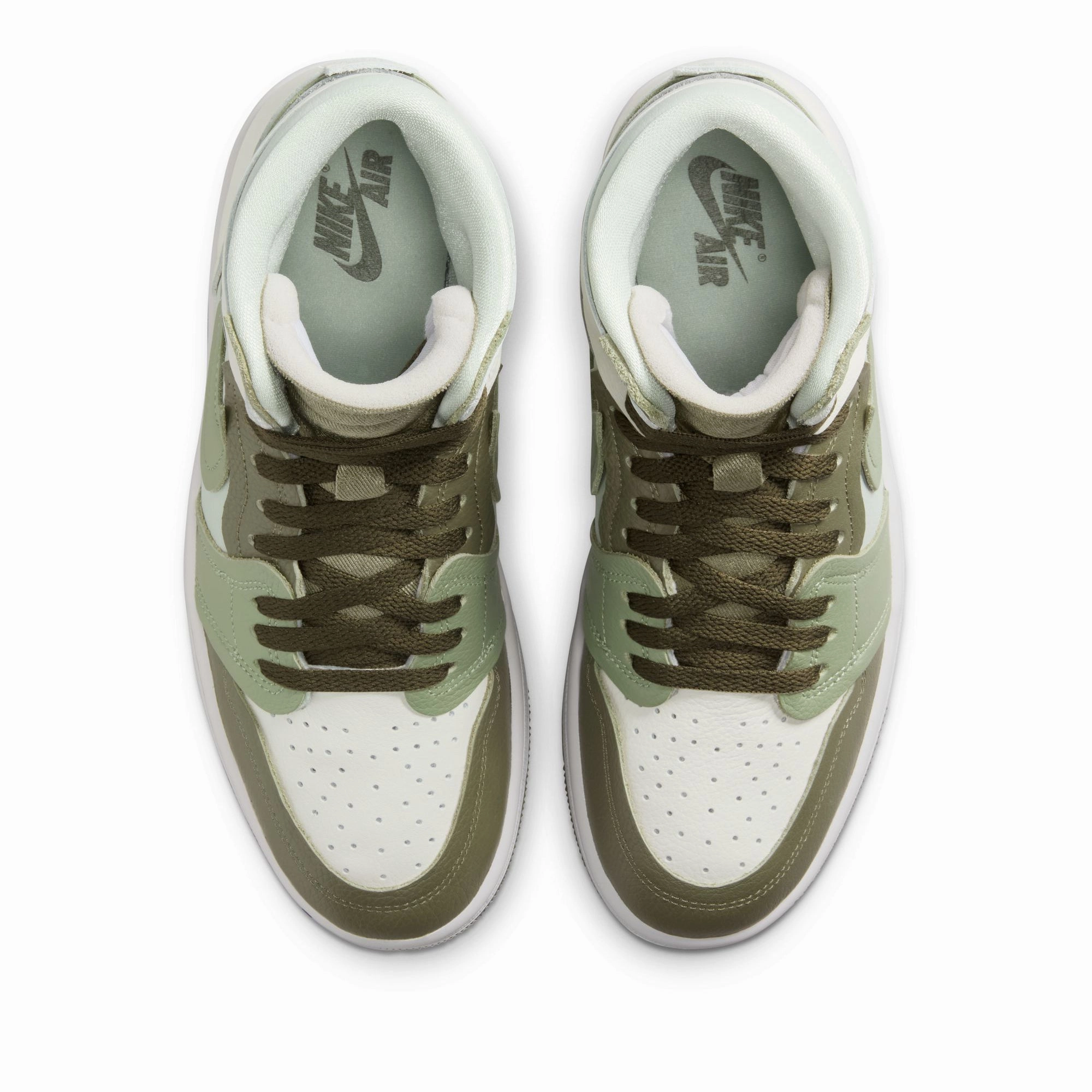 Women's Air Jordan 1 High Method of Make - Medium Olive/Oil Green Air Jordan Basketball Shoes for Performance
