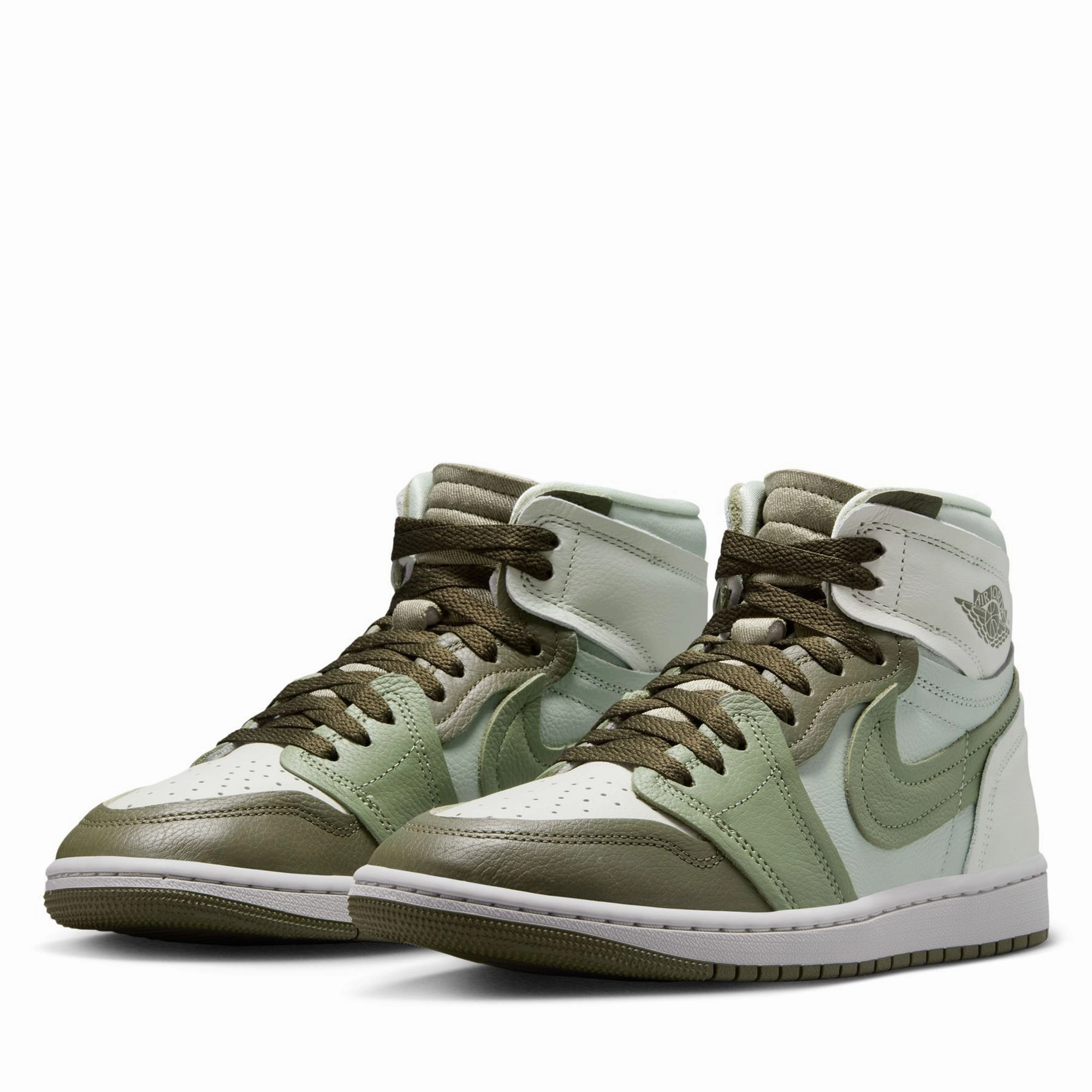Women's Air Jordan 1 High Method of Make - Medium Olive/Oil Green Air Jordan Basketball Shoes for Performance