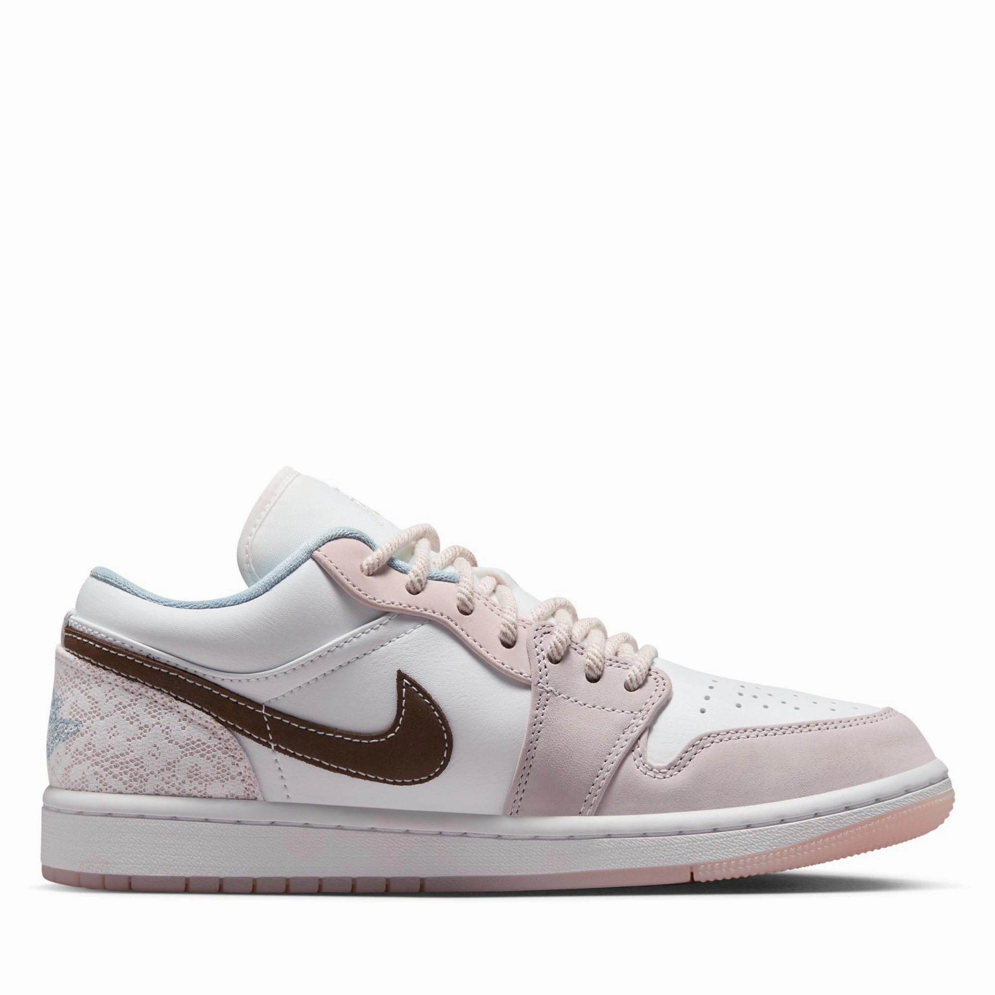 Women's Air Jordan 1 Low - White/Ironstone Air Jordan Basketball Shoes for Performance
