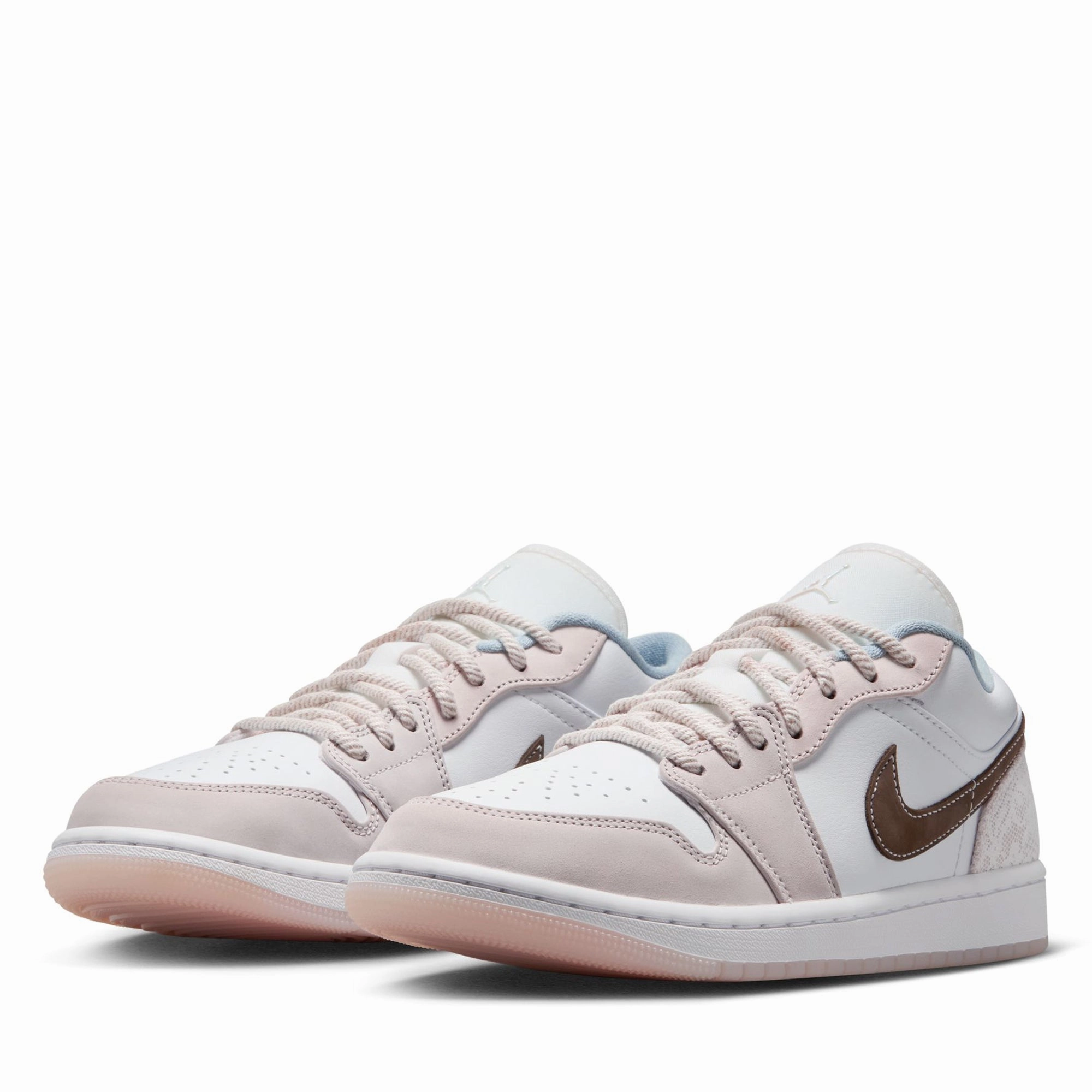 Women's Air Jordan 1 Low - White/Ironstone Air Jordan Basketball Shoes for Performance
