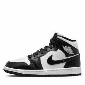 Women's Air Jordan 1 Mid - White/Black Air Jordan signature sneakers