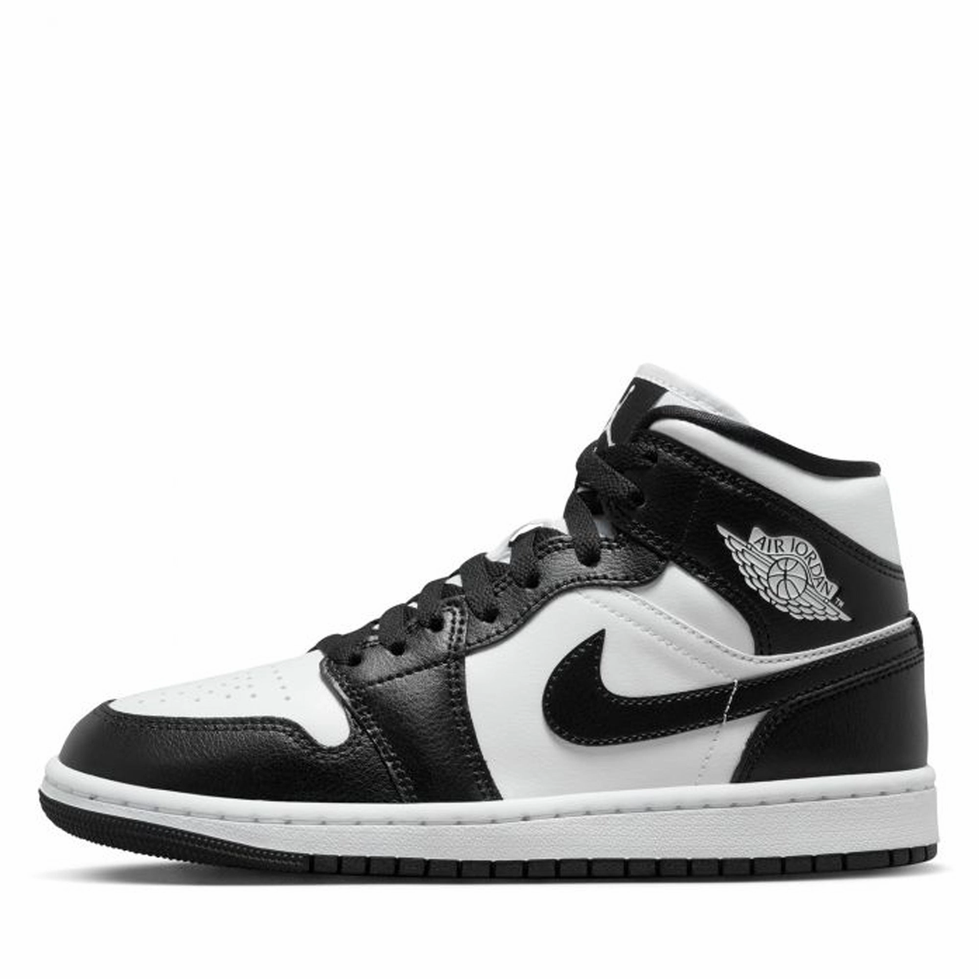 Women's Air Jordan 1 Mid - White/Black Air Jordan signature sneakers