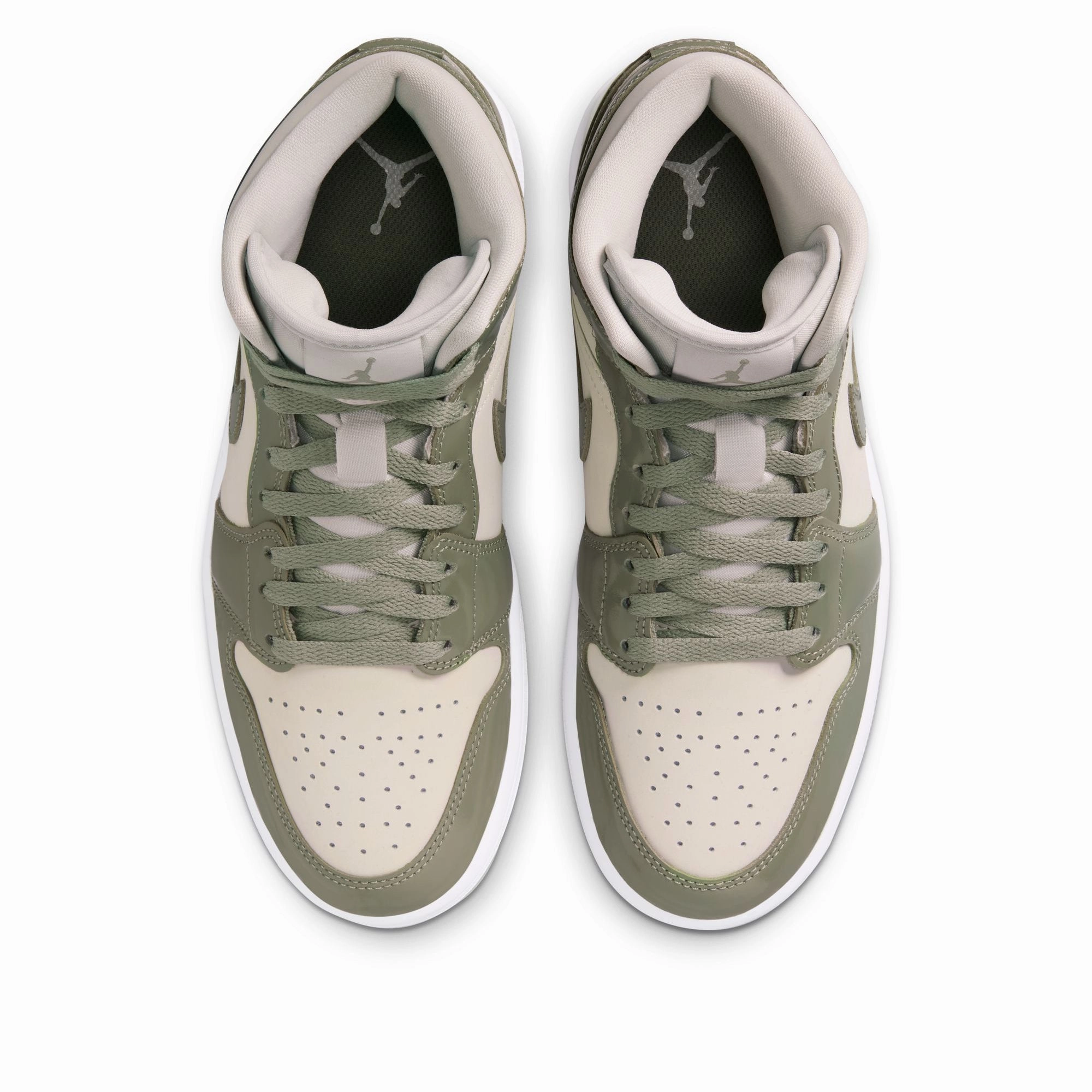 Women's Air Jordan 1 Mid SE - Sea Glass/Oil Green Air Jordan Basketball Shoes for Performance