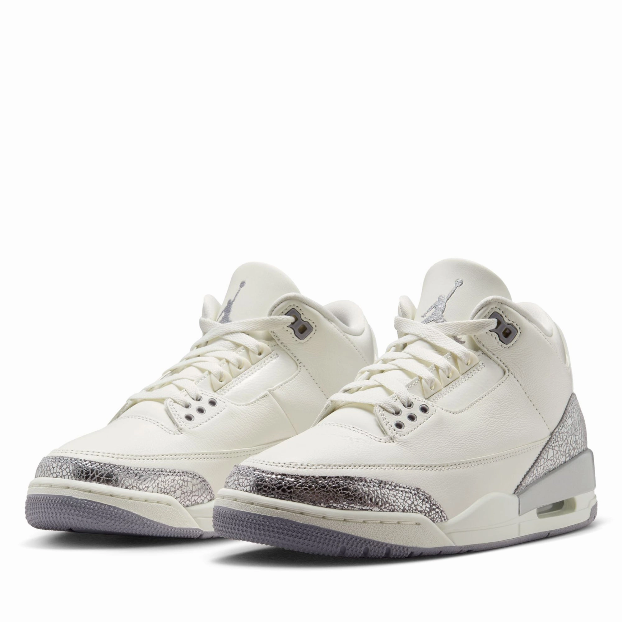 Women's Air Jordan 3 Retro - Sail/Cement Grey Air Jordan Basketball Shoes for Performance