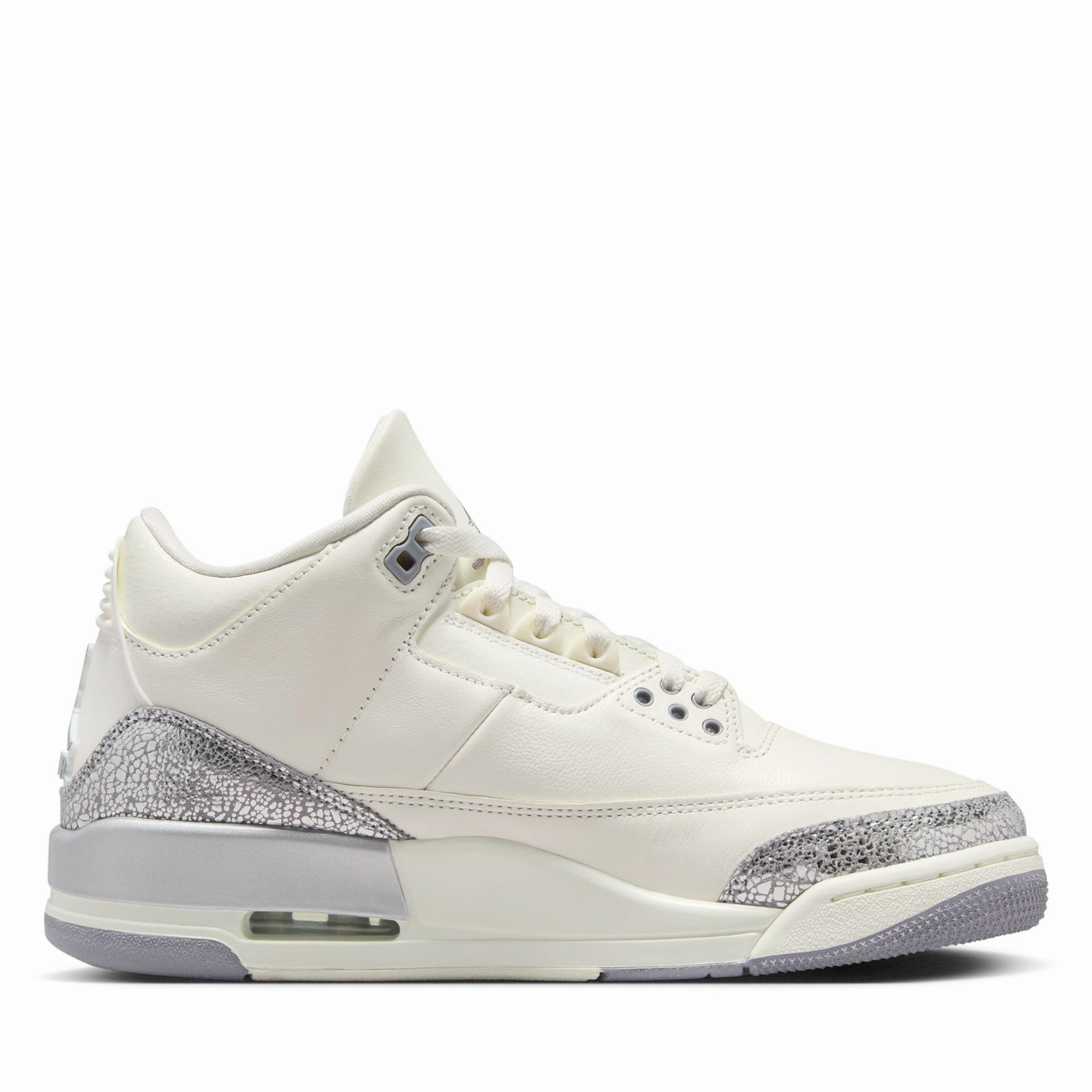 Women's Air Jordan 3 Retro - Sail/Cement Grey Air Jordan Basketball Shoes for Performance