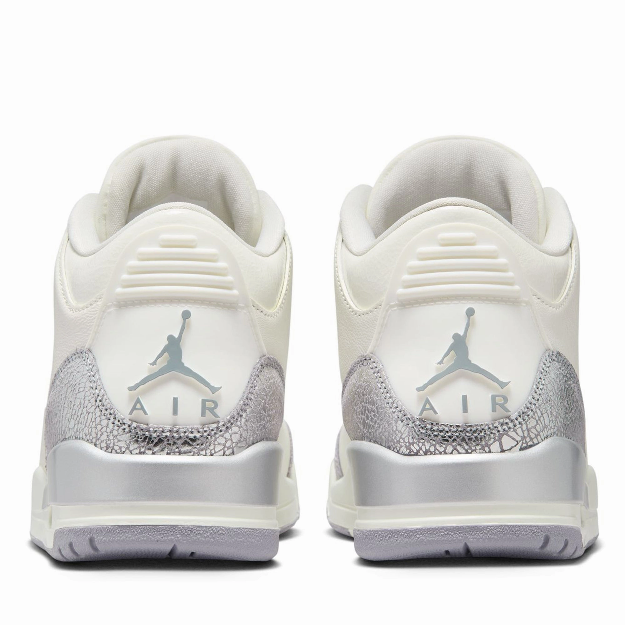 Women's Air Jordan 3 Retro - Sail/Cement Grey Air Jordan Basketball Shoes for Performance