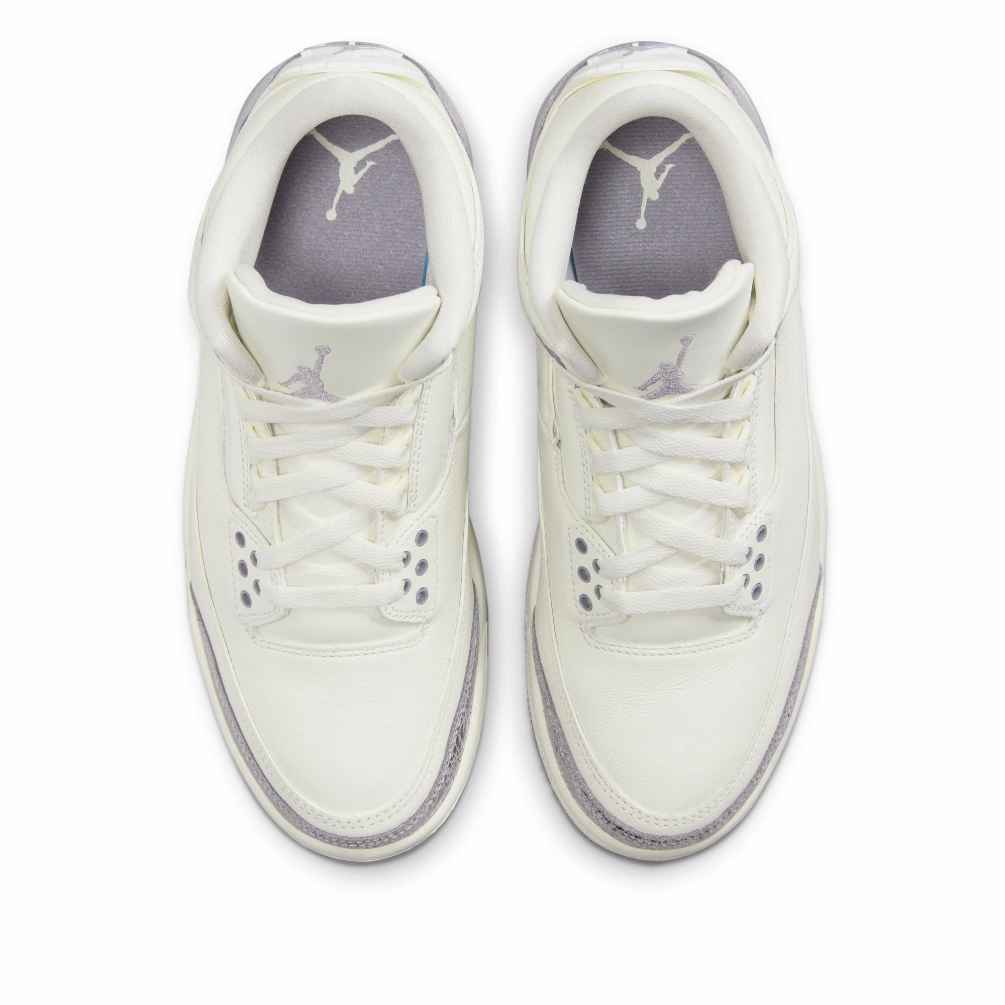 Women's Air Jordan 3 Retro - Sail/Cement Grey Air Jordan Basketball Shoes for Performance
