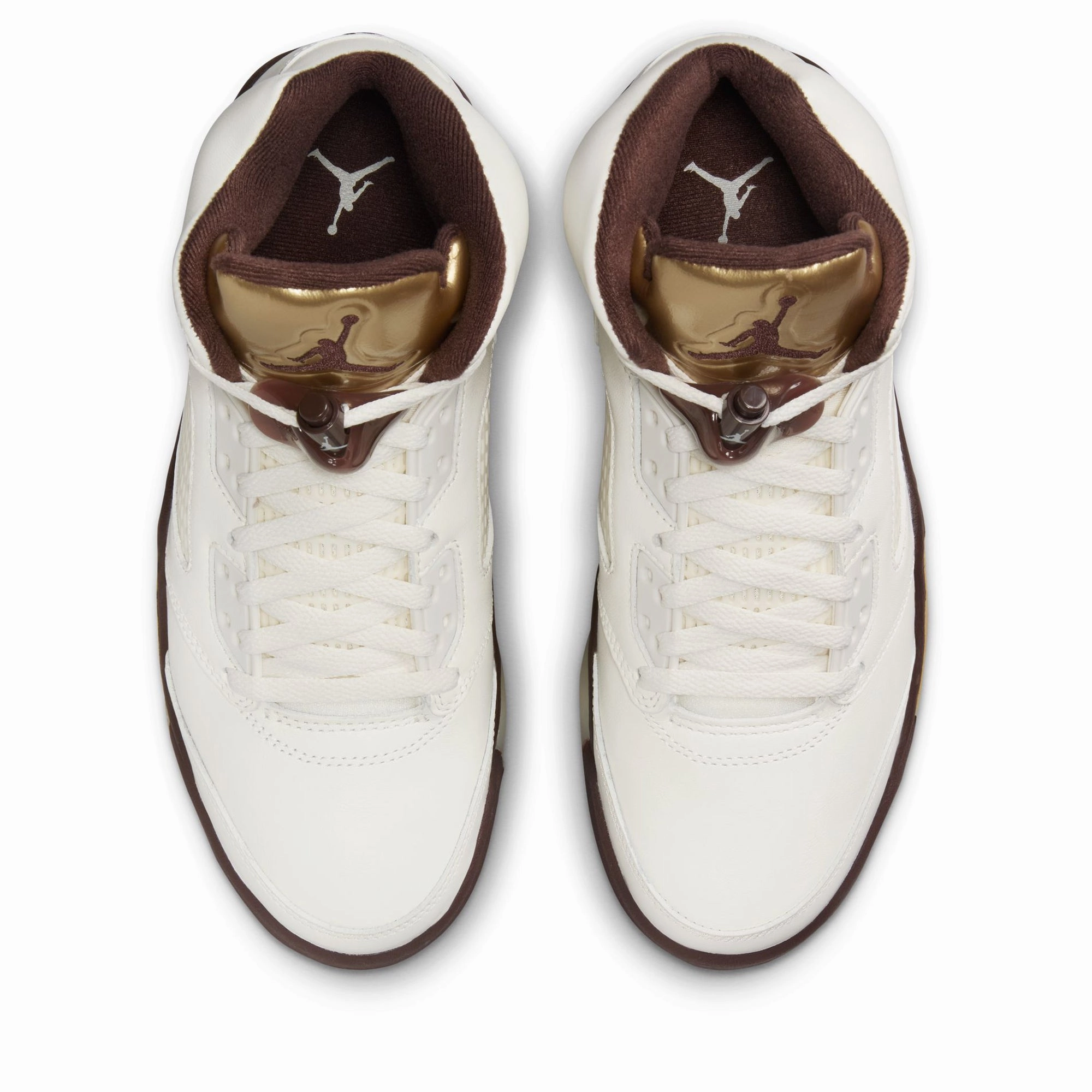 Women's Air Jordan 5 Retro - Earth/Metallic Gold Air Jordan Basketball Shoes for Performance