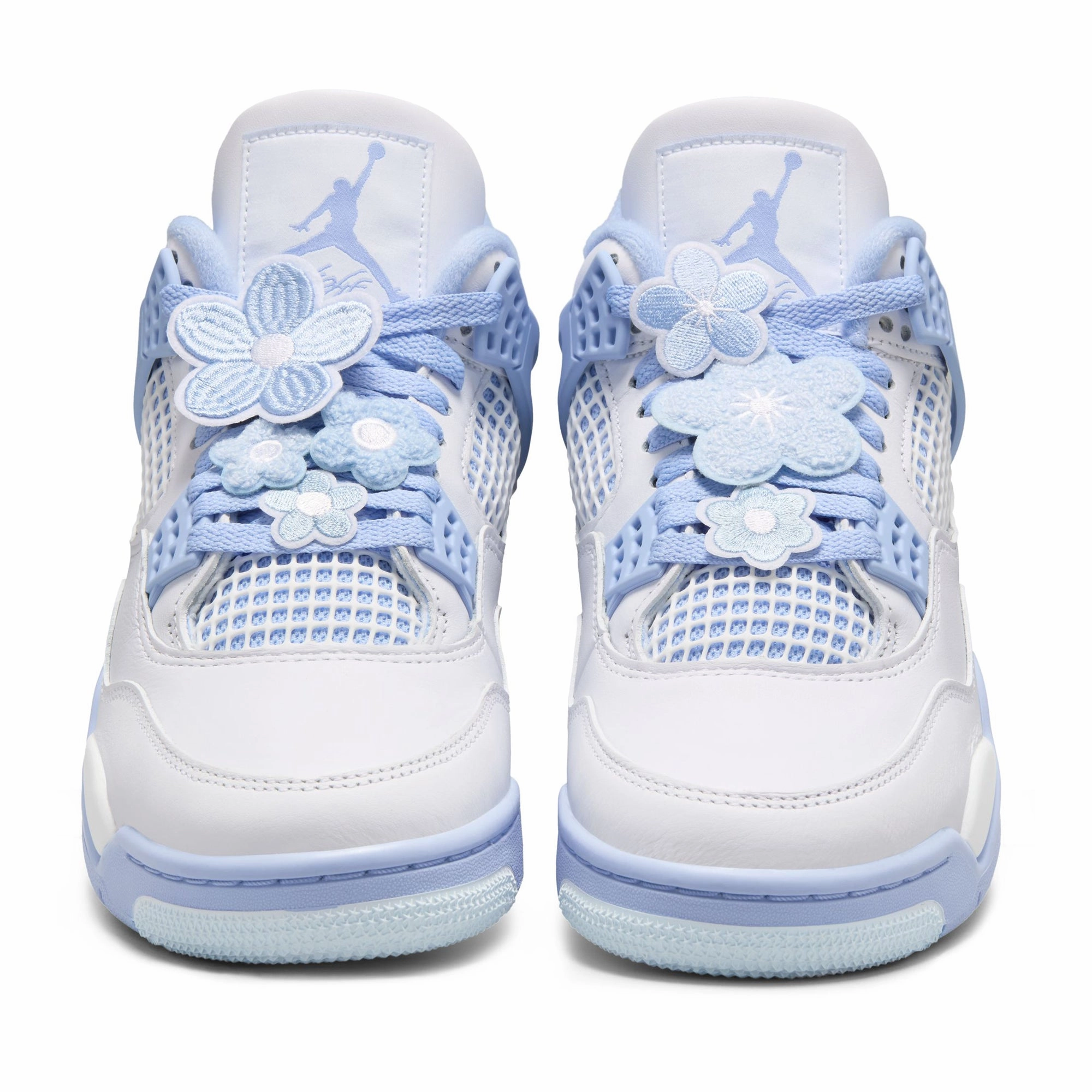 Women's Jordan 4 Retro - White/Aluminum Air Jordan Basketball Shoes for Performance