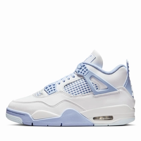 Women's Jordan 4 Retro - White/Aluminum Air Jordan signature sneakers