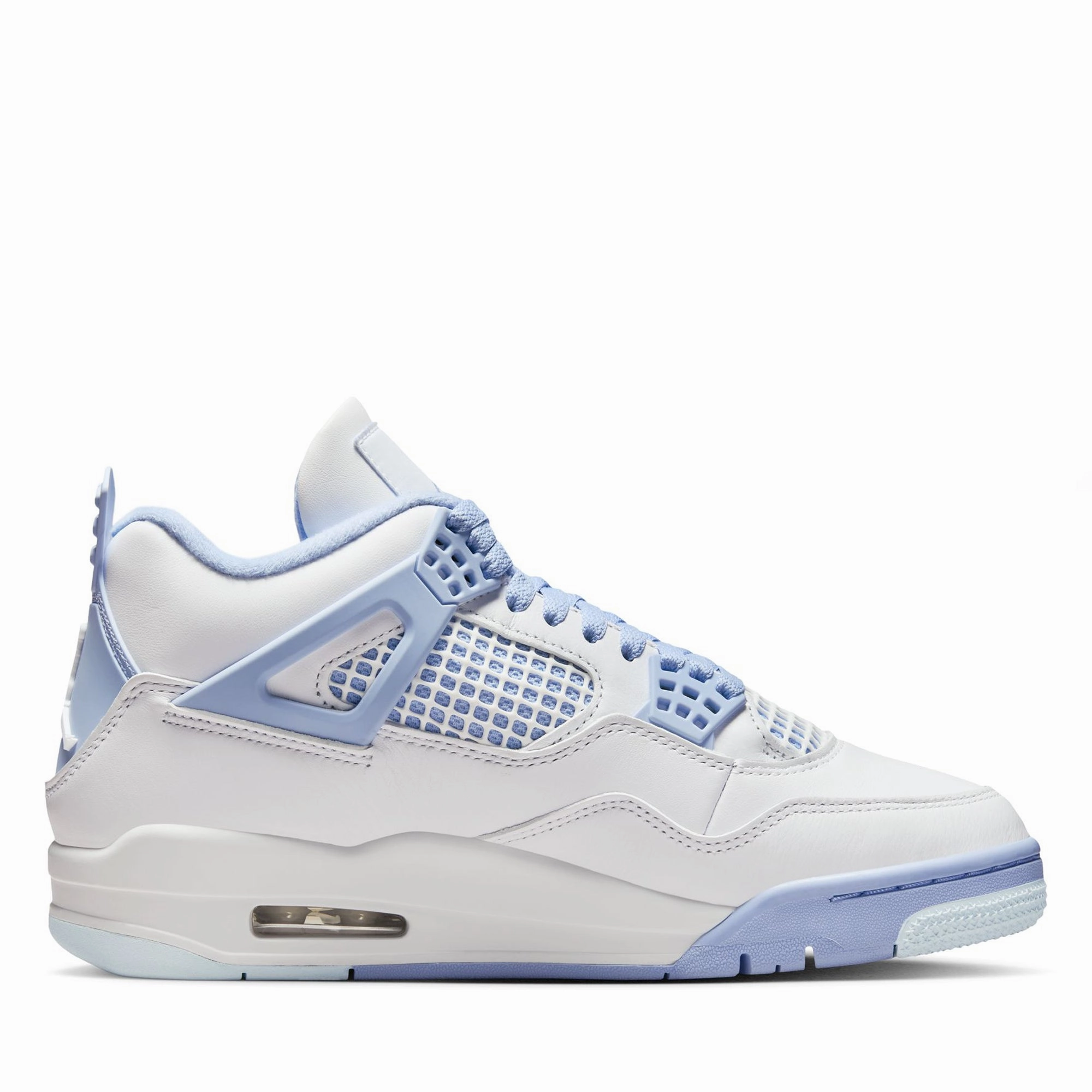 Women's Jordan 4 Retro - White/Aluminum Air Jordan Basketball Shoes for Performance