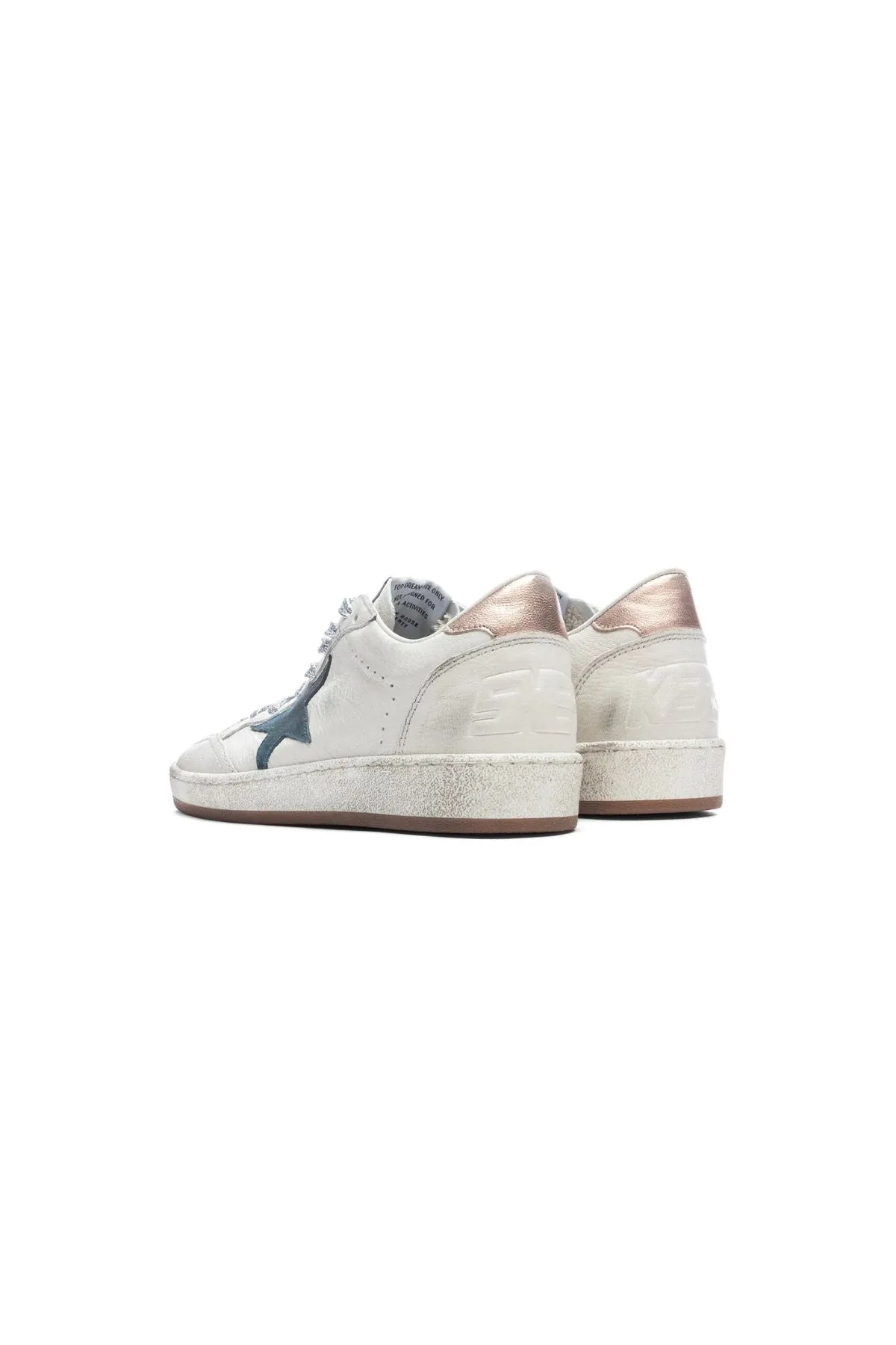 Womens Golden Goose Golden Goose Ball Star - White/ Smoke Blue/ Peach