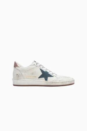 Womens Golden Goose Golden Goose Ball Star - White/ Smoke Blue/ Peach