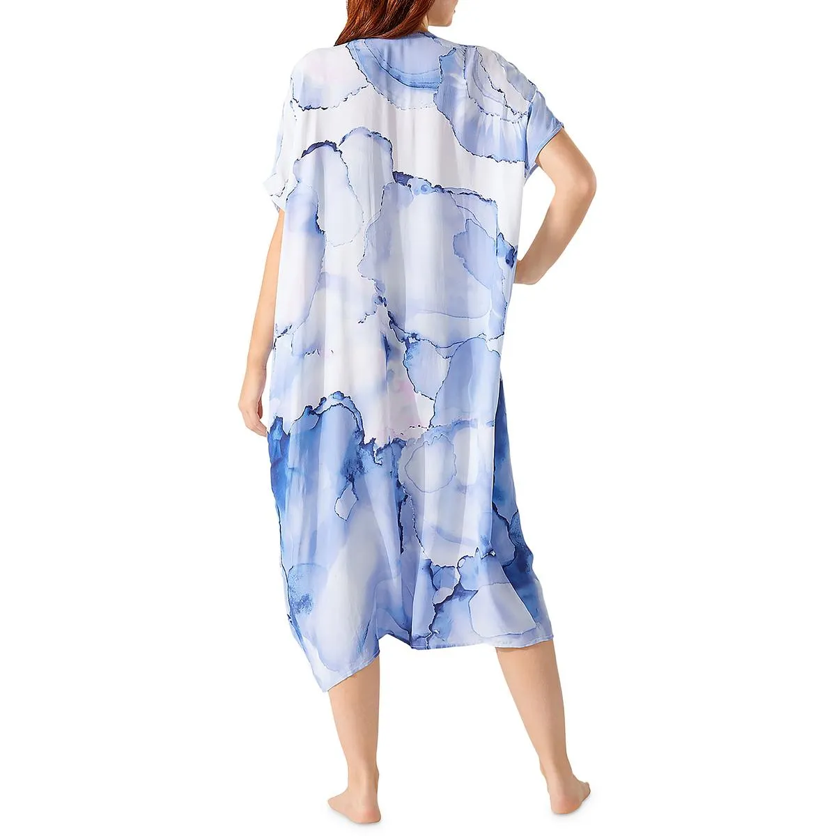 Womens Marble V-Neck Cover-Up