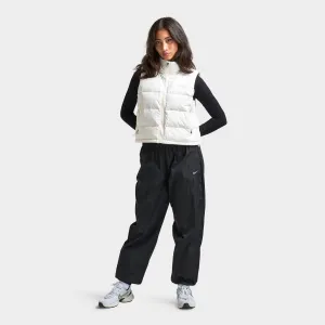 Womens Nike Nike Sportswear Women's Mid-Rise Oversized Woven Joggers Black / White