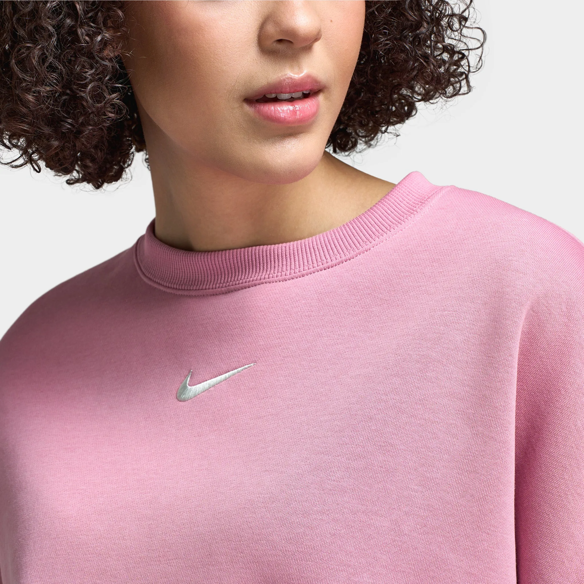 Womens Nike Nike Sportswear Women's Over-Oversized Crewneck Sweatshirt Elemental Pink / Sail
