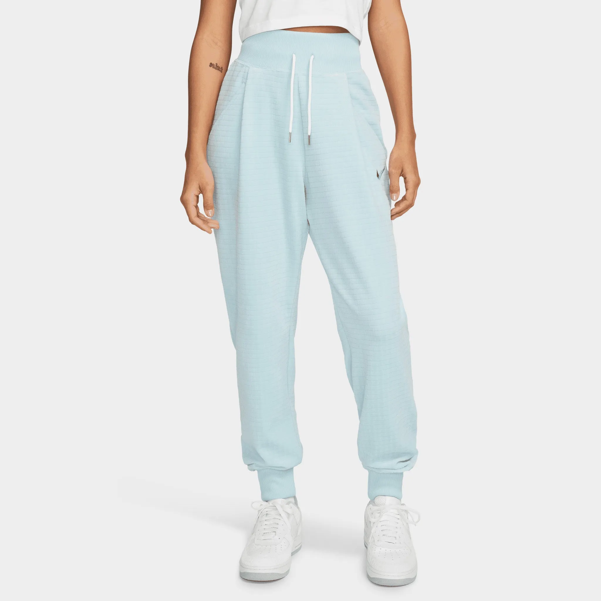Womens Nike Nike Women's Sportswear Velour High-Rise Joggers Ocean Bliss / Noise Aqua