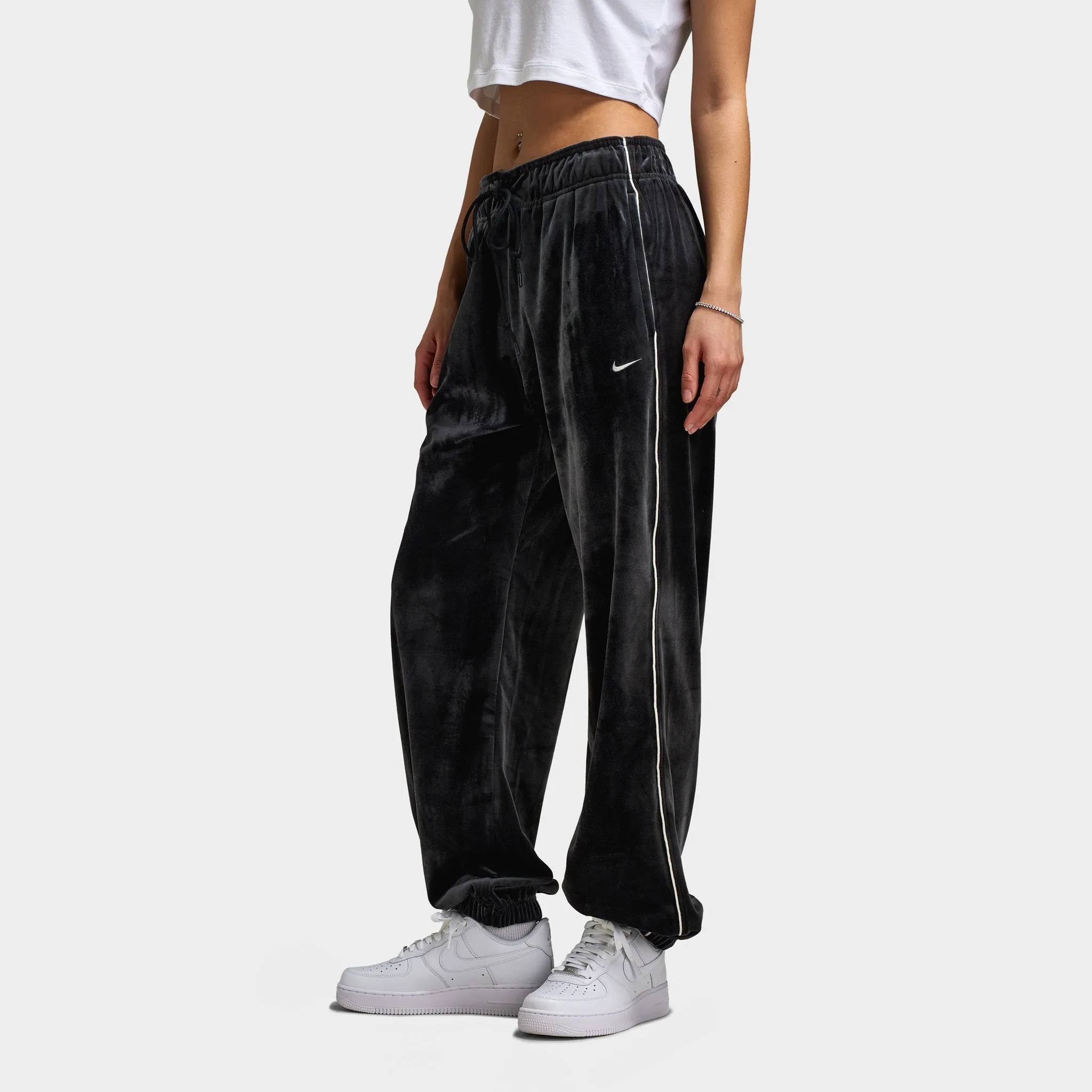 Womens Nike Nike Women's Sportswear Velour Jogger Black / Sail - Sail