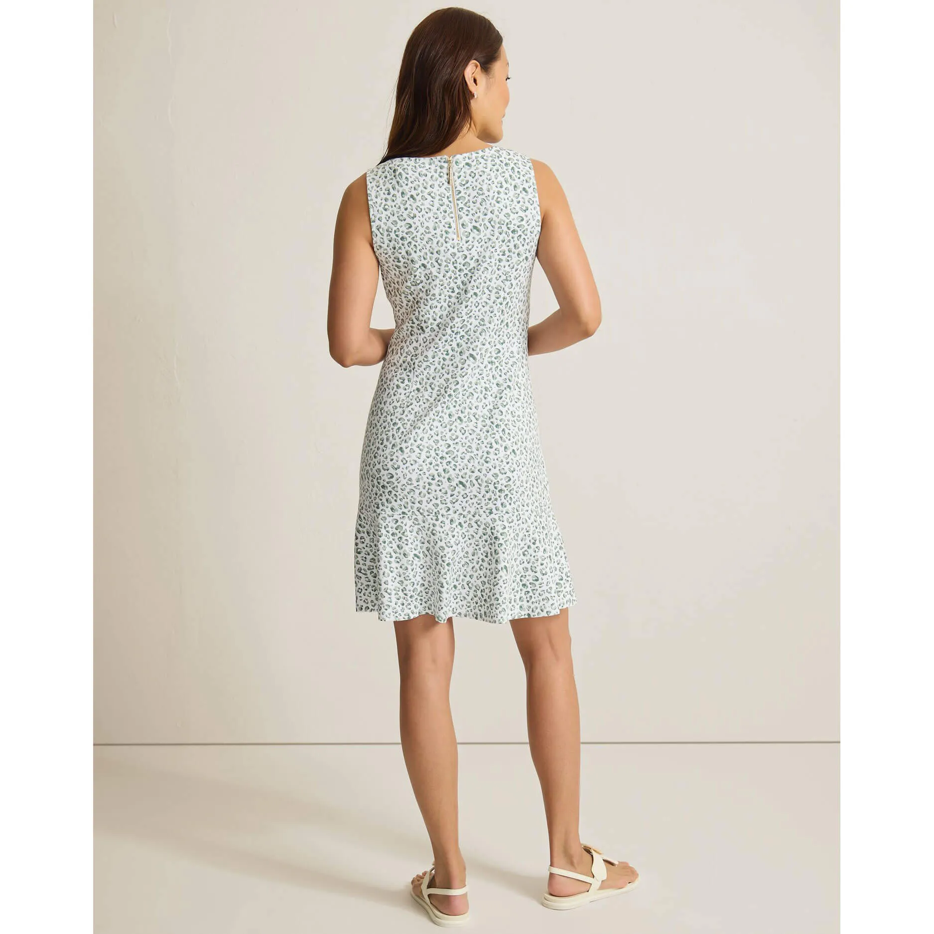Womens Tommy Bahama Sportswear Tommy Bahama Women's Darcy Lux Leo Flounce Dress - Aloe