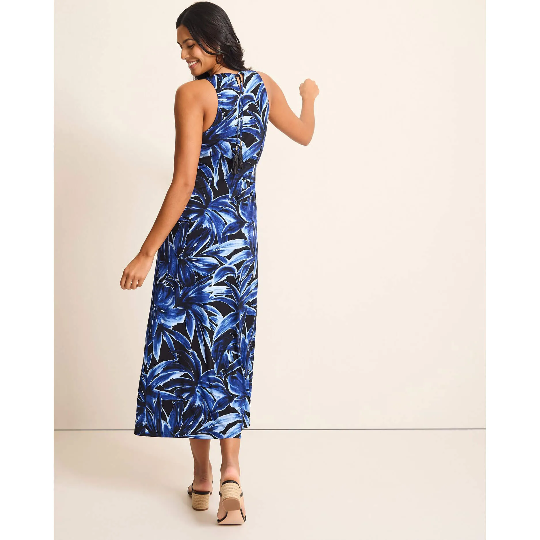 Womens Tommy Bahama Sportswear Tommy Bahama Women's Jasmina Bravo Blooms Maxi Dress - Black