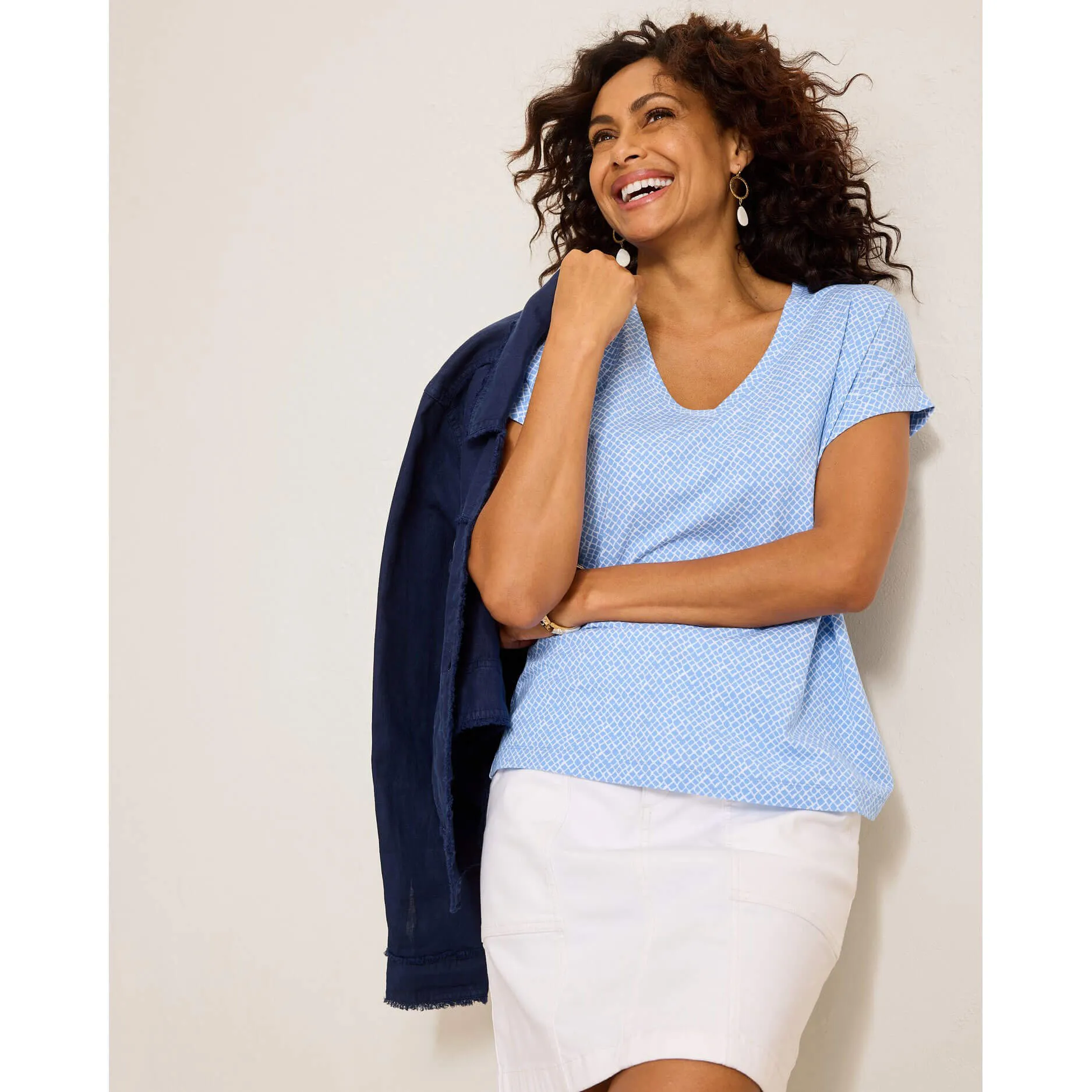 Womens Tommy Bahama Sportswear Tommy Bahama Women's Kauai Bay Breeze T-Shirt - Big Sky Blue