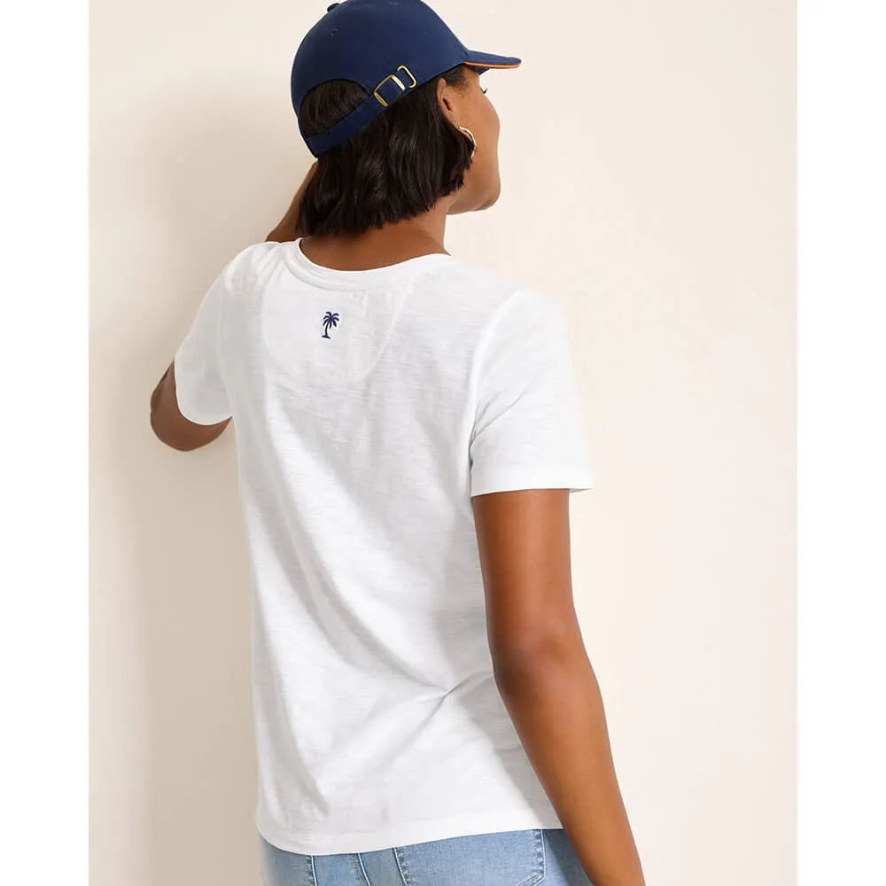 Womens Tommy Bahama Sportswear Tommy Bahama Women's Salty Breeze  Pigment Dyed T-Shirt - White