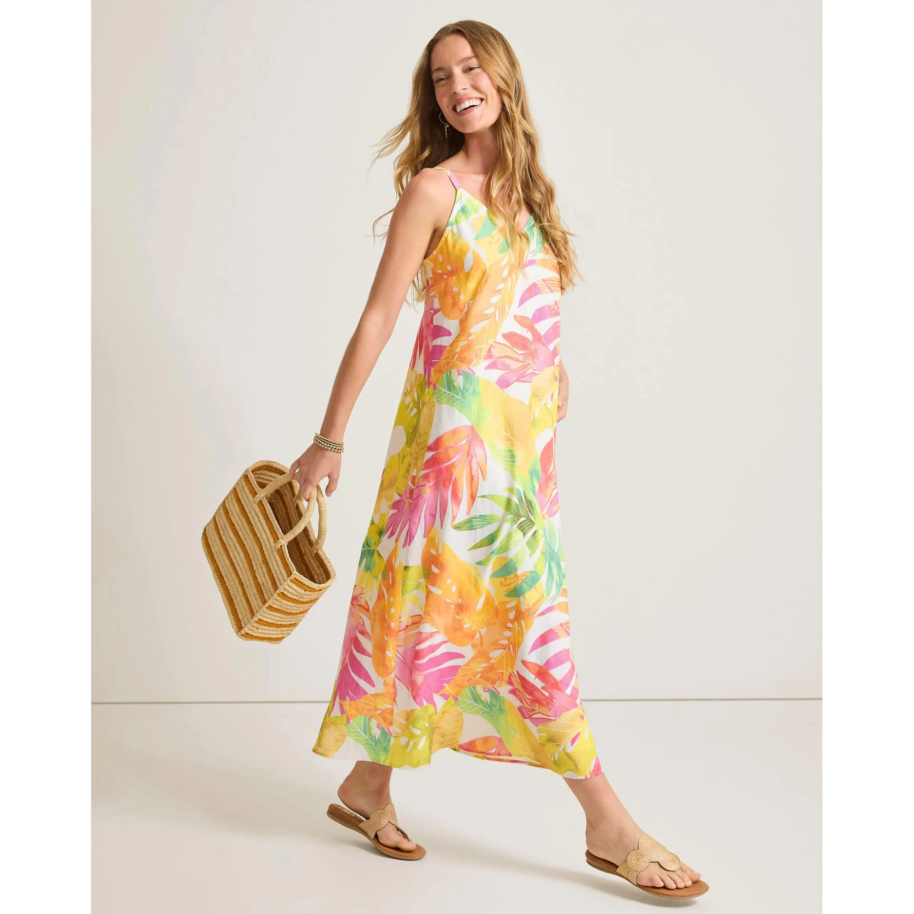 Womens Tommy Bahama Sportswear Tommy Bahama Women's Tropicana Isle Sleeveless Maxi Dress - White