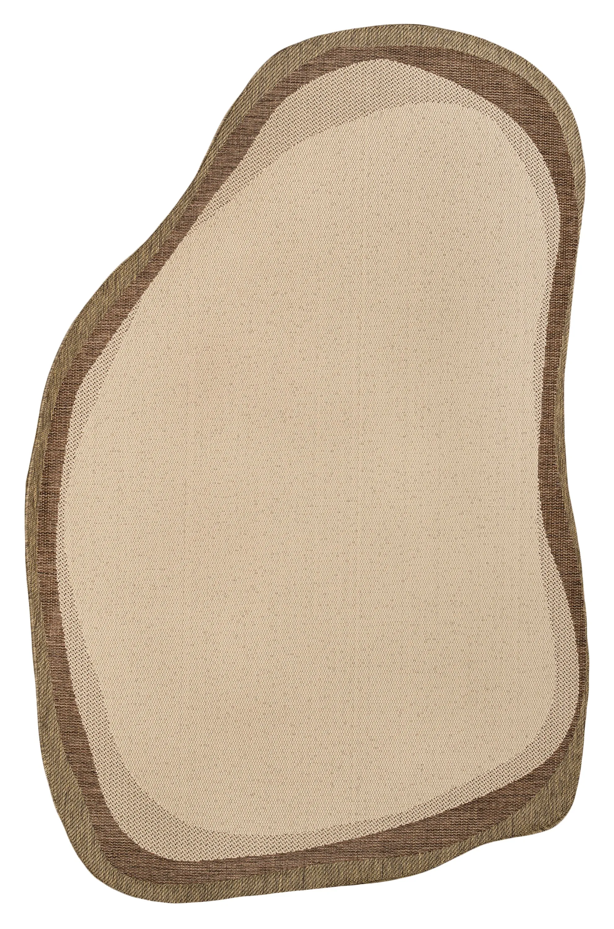 Wyatt Modern Rustic Abstract Indoor/Outdoor Shaped Area Rug Jonathan Y Home
