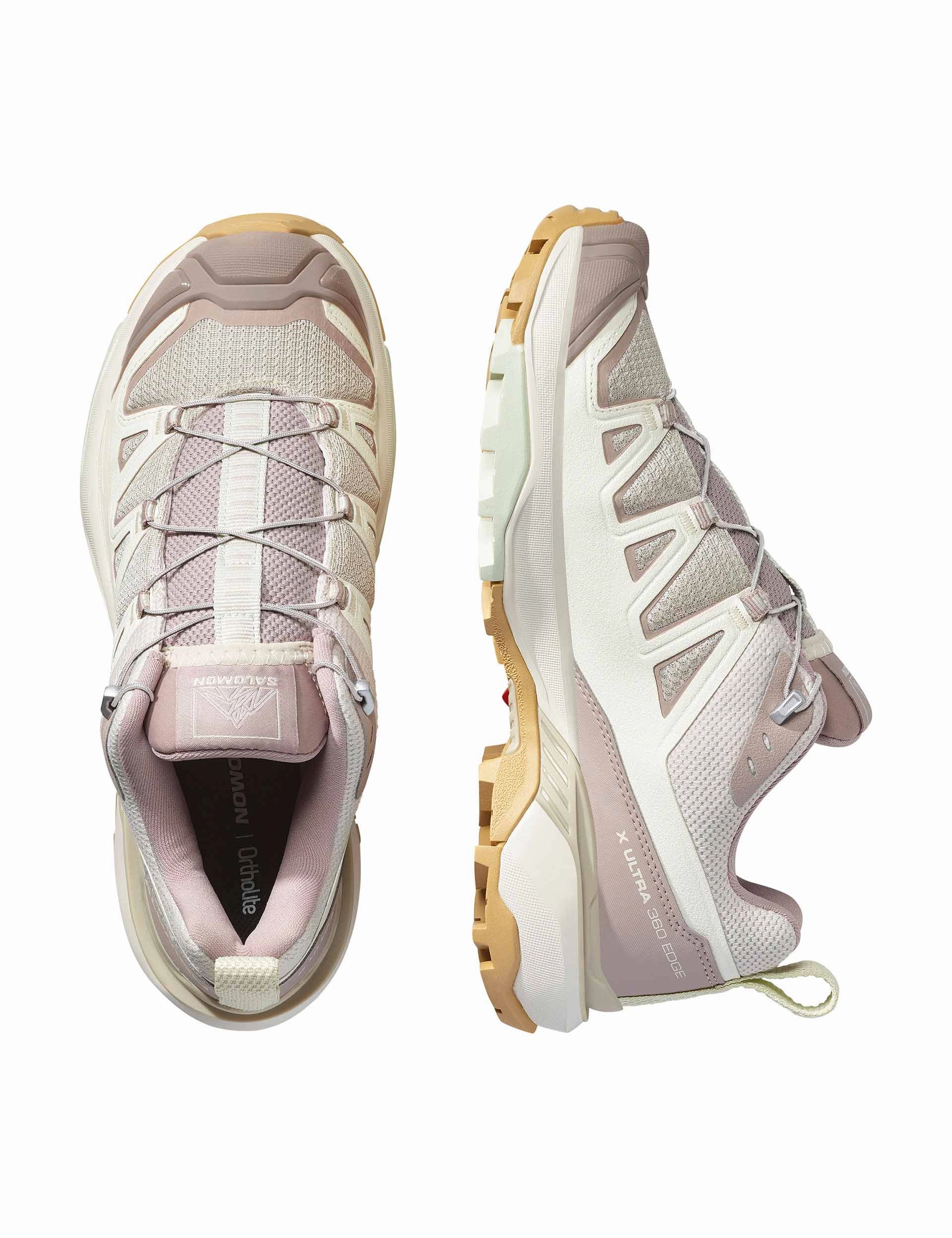 X Ultra 360 Edge - Rainy Day/Vanilla Ice/Canary Green Salomon high-performance outdoor shoes