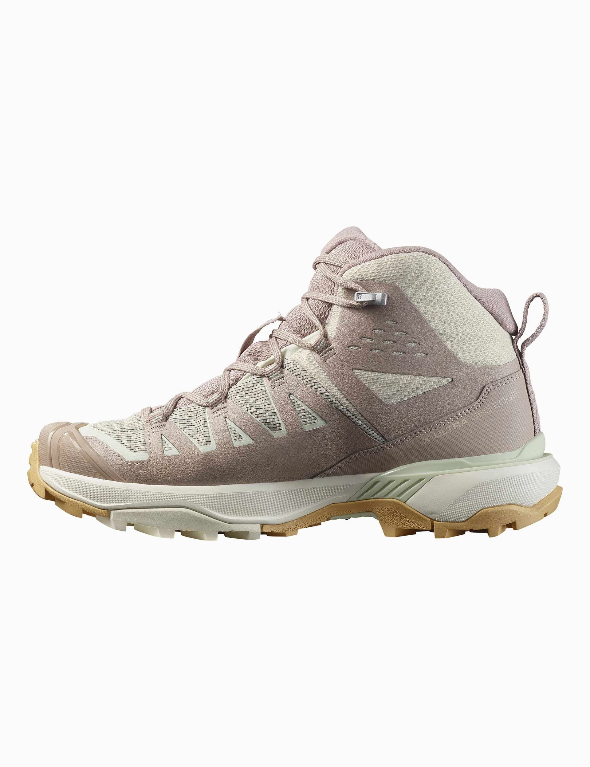 X Ultra 360 Edge Mid Gore-Tex - Rainy Day/Etherea/Canary Green Salomon high-performance outdoor shoes