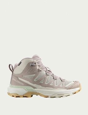 X Ultra 360 Edge Mid Gore-Tex - Rainy Day/Etherea/Canary Green Salomon trail running shoes for rugged terrain