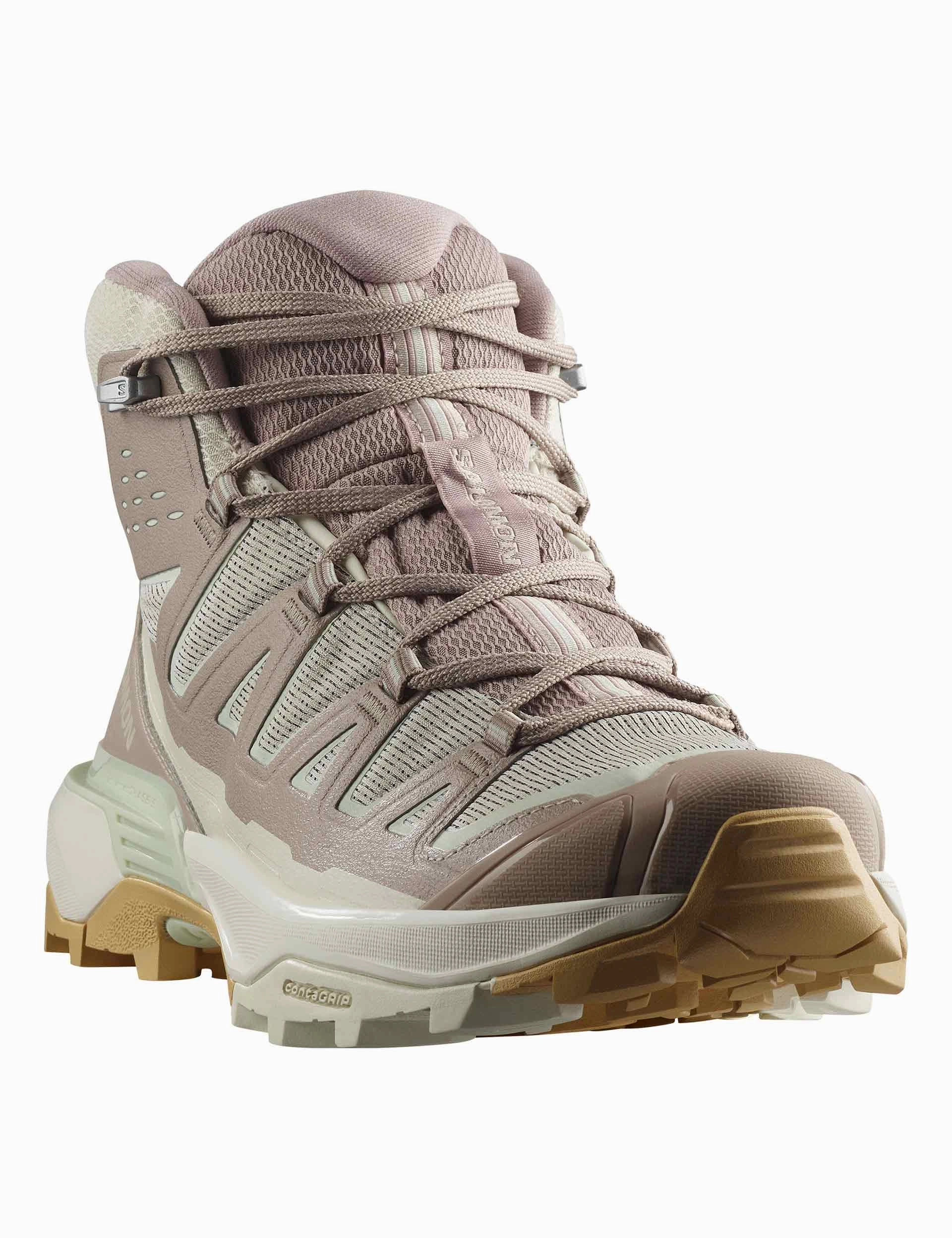 X Ultra 360 Edge Mid Gore-Tex - Rainy Day/Etherea/Canary Green Salomon high-performance outdoor shoes