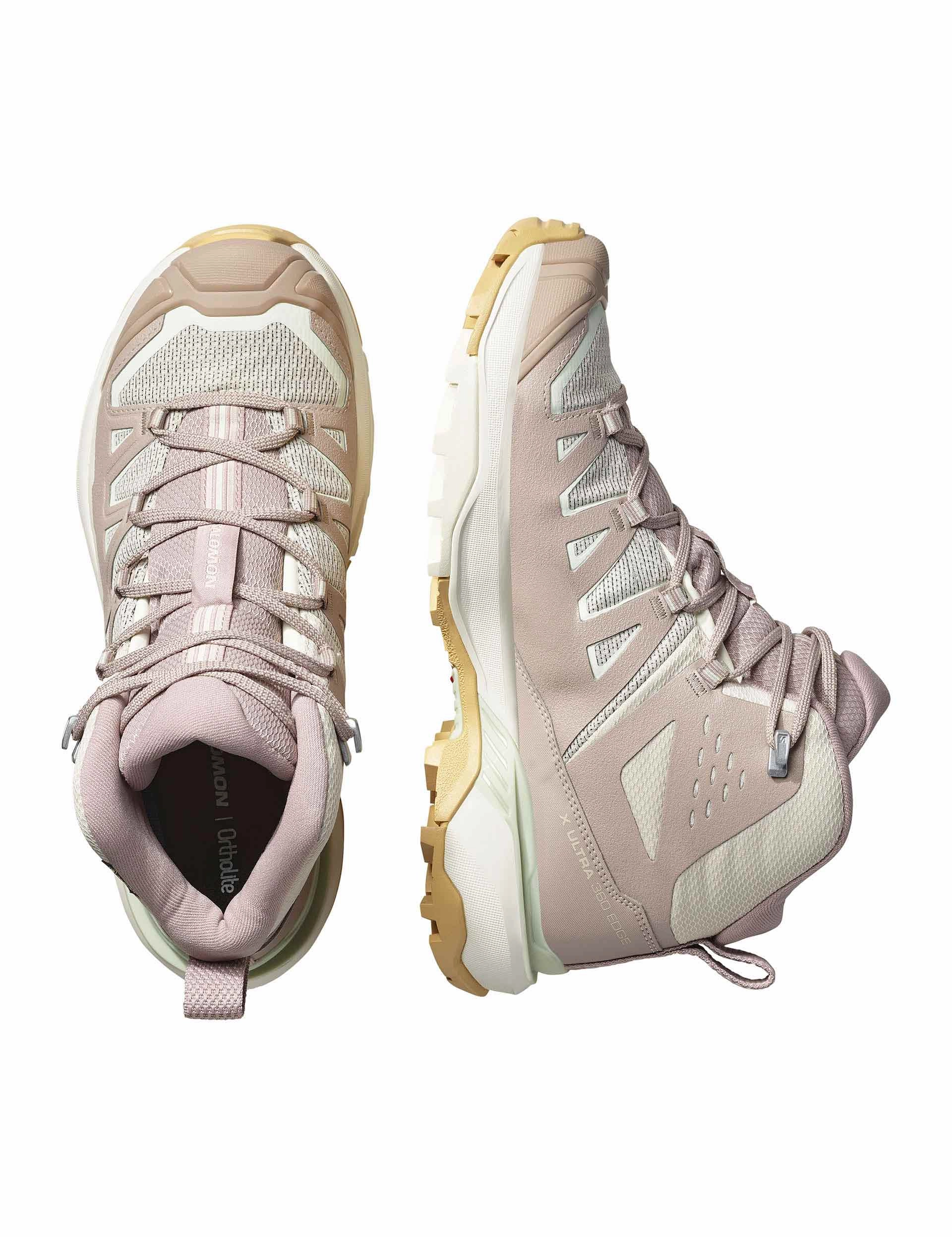 X Ultra 360 Edge Mid Gore-Tex - Rainy Day/Etherea/Canary Green Salomon high-performance outdoor shoes