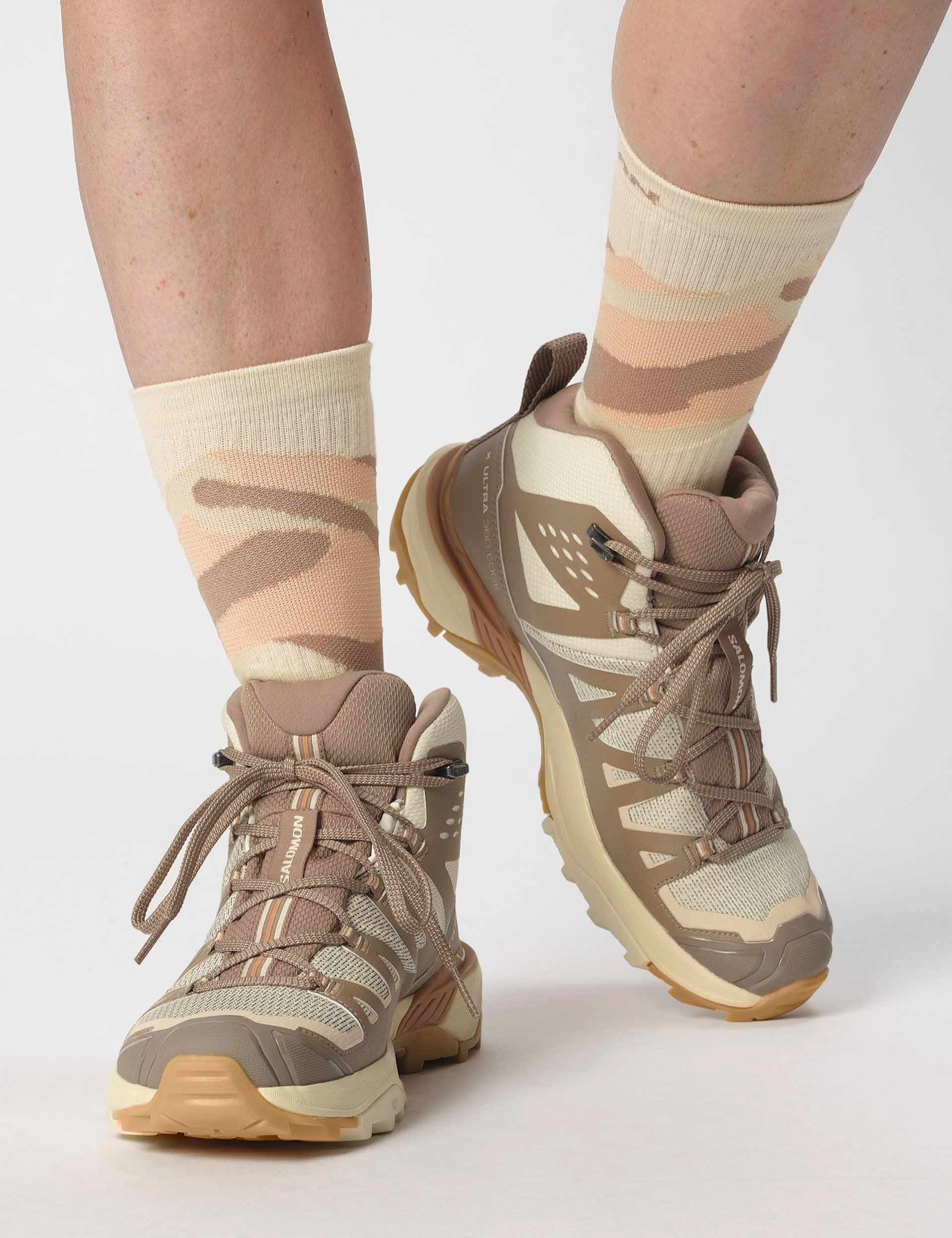 X Ultra 360 Edge Mid Gore-Tex - Shortbread/Raw Umber/Prairie Sunset Salomon high-performance outdoor shoes