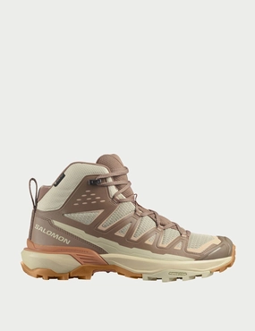 X Ultra 360 Edge Mid Gore-Tex - Shortbread/Raw Umber/Prairie Sunset Salomon trail running shoes for rugged terrain