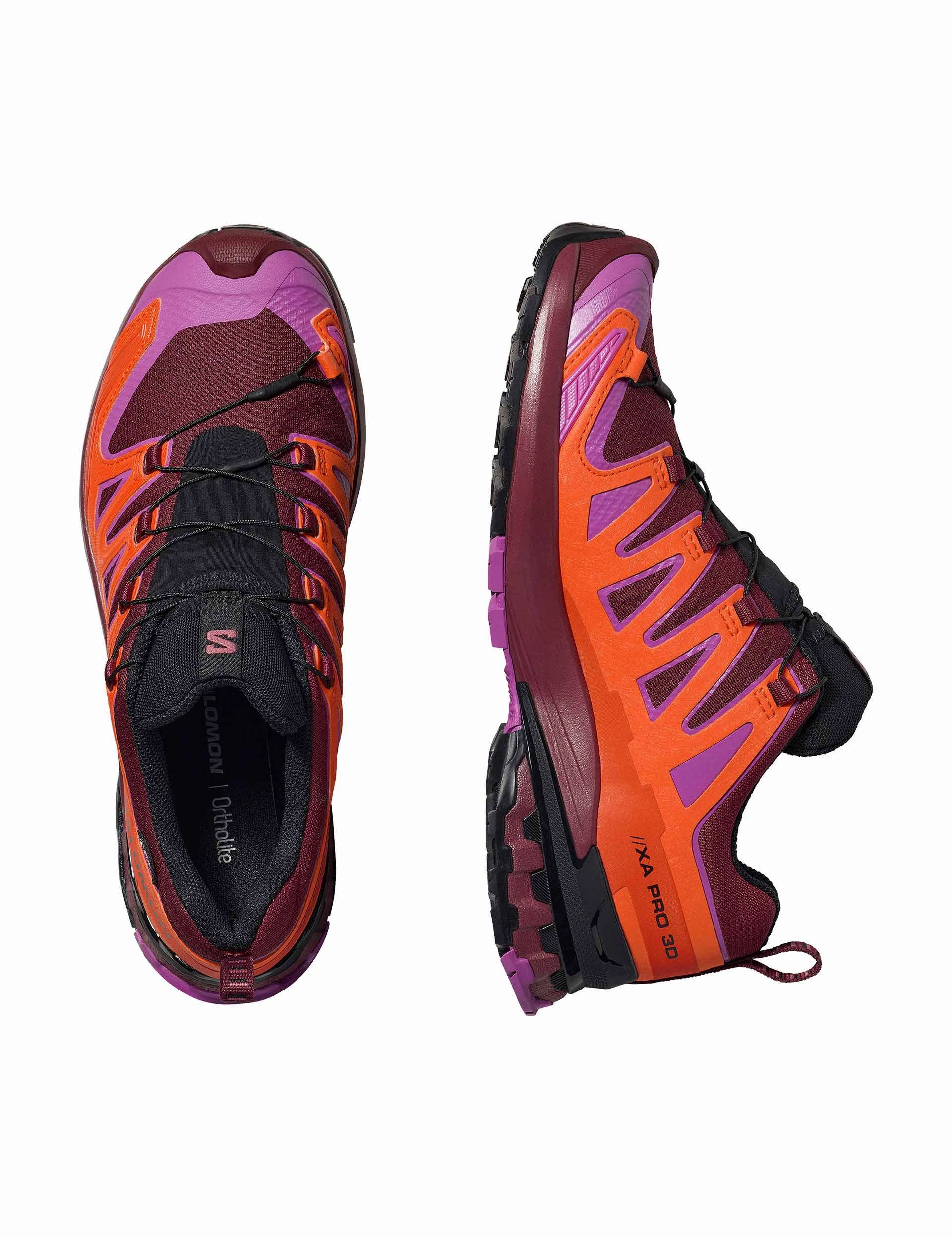 XA Pro 3D V9 Gore-Tex - Tawny Port/Red Orange/Willowherb Salomon high-performance outdoor shoes