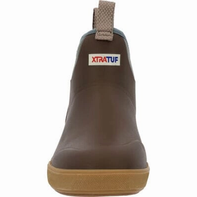 XTRATUF 6" ANKLE DECK BOOT MEN'S MEDIUM AND WIDE Xtratuf waterproof work boots